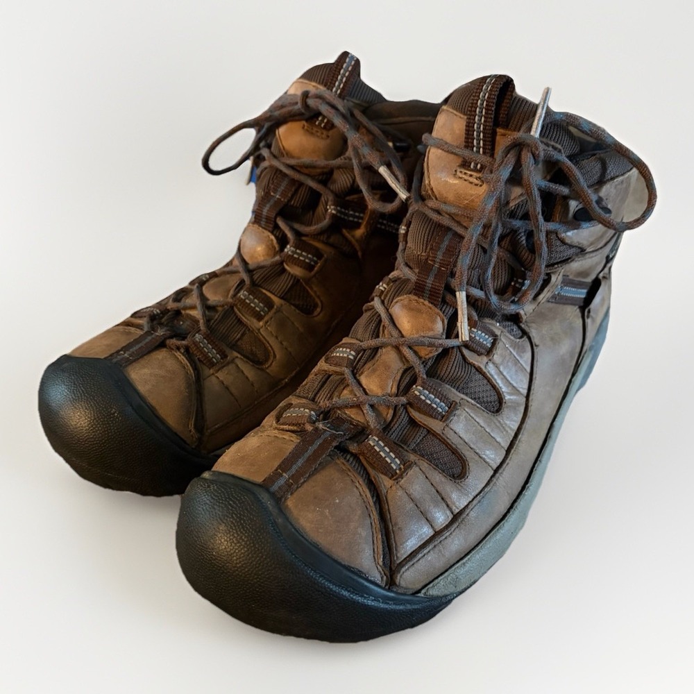 Keen Targhee II WP Mid Brown Leather Waterproof Hiking Boots Men's Size 11.5